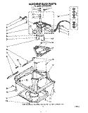 MACHINE BASE Diagram and Parts List for LB5540XMN0  Whirlpool Washer