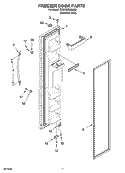 FREEZER DOOR PARTS Diagram and Parts List for BRS70DRANA00  Whirlpool Refrigerator