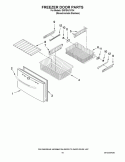 FREEZER DOOR PARTS Diagram and Parts List for GI5FSAXVY04  Whirlpool Refrigerator