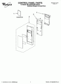 CONTROL PANEL PARTS Diagram and Parts List for MH1160XSS3  Whirlpool Microwave