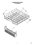LOWER RACK Diagram and Parts List for KUDB22HT1  KitchenAid Dishwasher