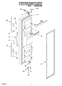 FREEZER DOOR Diagram and Parts List for 6GD25DCXHS01  Whirlpool Refrigerator