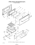 OVEN DOOR AND BROILER Diagram and Parts List for SF315EERW1  Whirlpool Range