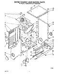DRYER CABINET AND MOTOR Diagram and Parts List for LT5005XMW0  Whirlpool Washer Dryer Combo