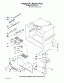 FREEZER LINER PARTS Diagram and Parts List for GX2SHDXVY02  Whirlpool Refrigerator