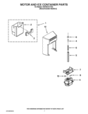 MOTOR AND ICE CONTAINER PARTS Diagram and Parts List for KSF26C7XYY02  KitchenAid Refrigerator