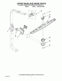 UPPER WASH AND RINSE PARTS Diagram and Parts List for GU2275XTVB2  Whirlpool Dishwasher