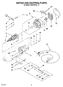 MOTOR AND CONTROL PARTS Diagram and Parts List for 5KSM150PSABU0  KitchenAid Mixer