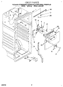 LINER Diagram and Parts List for RT12DKYAW00  Roper Refrigerator