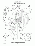 CABINET PARTS Diagram and Parts List for WGD9750WL1  Whirlpool Dryer