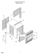 CABINET Diagram and Parts List for ACS102XE0  Whirlpool Air Conditioner
