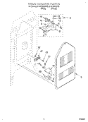 REAR CHASSIS, OPTIONAL Diagram and Parts List for KERC500HWH2  KitchenAid Range
