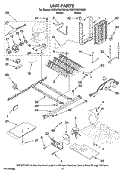 UNIT PARTS Diagram and Parts List for MSD2258KGW00  Whirlpool Refrigerator