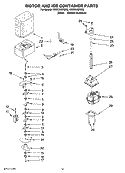 MOTOR AND ICE CONTAINER PARTS Diagram and Parts List for KSSO36QTX02  KitchenAid Refrigerator