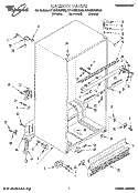 CABINET Diagram and Parts List for ET18HDXBW00  Whirlpool Refrigerator