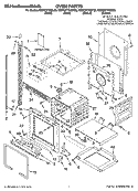 OVEN PARTS Diagram and Parts List for KEMC377KWH05  KitchenAid Microwave Oven Combo
