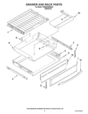 DRAWER AND RACK PARTS Diagram and Parts List for YKERS306BSS0  KitchenAid Range
