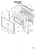 DOOR PARTS, MISCELLANEOUS PARTS Diagram and Parts List for IMP85800  Inglis Range
