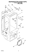 REFRIGERATOR LINER Diagram and Parts List for 3XART745GW02  Whirlpool Refrigerator