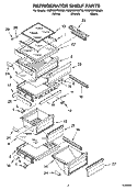 REFRIGERATOR SHELF PARTS Diagram and Parts List for KSRF25FRBL00  Whirlpool Refrigerator