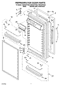 REFRIGERATOR DOOR Diagram and Parts List for KBRC36FKB00  KitchenAid Refrigerator