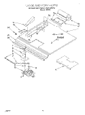 LATCH AND VENT Diagram and Parts List for KEBI171BBL3  KitchenAid Wall Oven