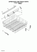 UPPER RACK AND TRACK PARTS Diagram and Parts List for 7GU3200XTVY0  Whirlpool Dishwasher