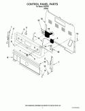 CONTROL PANEL PARTS Diagram and Parts List for IVE82301  Inglis Range