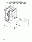 TUB AND FRAME PARTS Diagram and Parts List for DU1015XTXQ2  Whirlpool Dishwasher