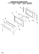 MICROWAVE DOOR, OPTIONAL Diagram and Parts List for KEMS307GBT4  KitchenAid Microwave Oven Combo