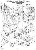 UPPER AND LOWER BULKHEAD, LITERATURE Diagram and Parts List for CSP2770AN1  Whirlpool Dryer