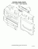 CONTROL PANEL PARTS Diagram and Parts List for WFG371LVB2  Whirlpool Range
