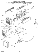 ICEMAKER PARTS, OPTIONAL PARTS (NOT INCLUDED) Diagram and Parts List for KSCS23FSBL00  KitchenAid Refrigerator