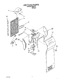 AIR FLOW Diagram and Parts List for 3XRA710  Whirlpool Refrigerator