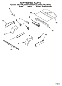 TOP VENTING PARTS, OPTIONAL PARTS Diagram and Parts List for KEBC177KBL04  KitchenAid Wall Oven