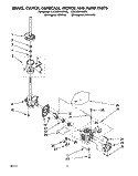 BRAKE, CLUTCH, GEARCASE, MOTOR & PUMP Diagram and Parts List for LSC8244BZ0  Whirlpool Washer