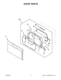 DOOR PARTS Diagram and Parts List for 7MWGD5700BC0  Whirlpool Dryer