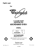 SECTION Diagram and Parts List for MW8550XS5  Whirlpool Microwave