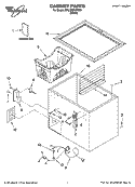 CABINET PARTS Diagram and Parts List for EHL090FXRQ01  Whirlpool Freezer
