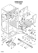 LINER PARTS Diagram and Parts List for IPT164300  Inglis Refrigerator
