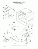 FREEZER LINER PARTS Diagram and Parts List for KFCO22EVBL1  KitchenAid Refrigerator
