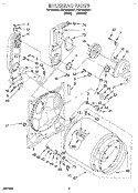 BULKHEAD Diagram and Parts List for LGP6848AN1  Whirlpool Dryer