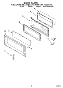 DOOR PARTS Diagram and Parts List for YKHMS145JBT1  KitchenAid Microwave