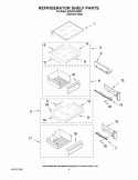 REFRIGERATOR SHELF PARTS Diagram and Parts List for KSSC42QVS02  KitchenAid Refrigerator