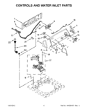 Part Location Diagram of W10465110 Whirlpool PANEL-CNTL