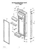 REFRIGERATOR DOOR Diagram and Parts List for KSRB27QABL04  KitchenAid Refrigerator
