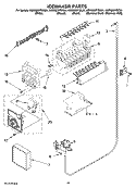 ICEMAKER PARTS Diagram and Parts List for KSRG22FTBL01  KitchenAid Refrigerator
