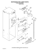 REFRIGERATOR LINER PARTS Diagram and Parts List for KSSC48QVS04  KitchenAid Refrigerator
