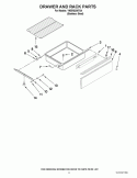 DRAWER AND RACK PARTS Diagram and Parts List for YKERS205TS4  KitchenAid Range