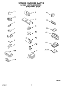 WIRING HARNESS PARTS Diagram and Parts List for KAWS750LQ0  KitchenAid Washer